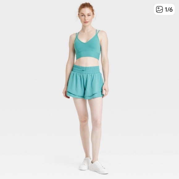 Double Layer Woven Mid-Rise Shorts 2.5" - JoyLab™ Teal Green Lightweight - Picture 1 of 11